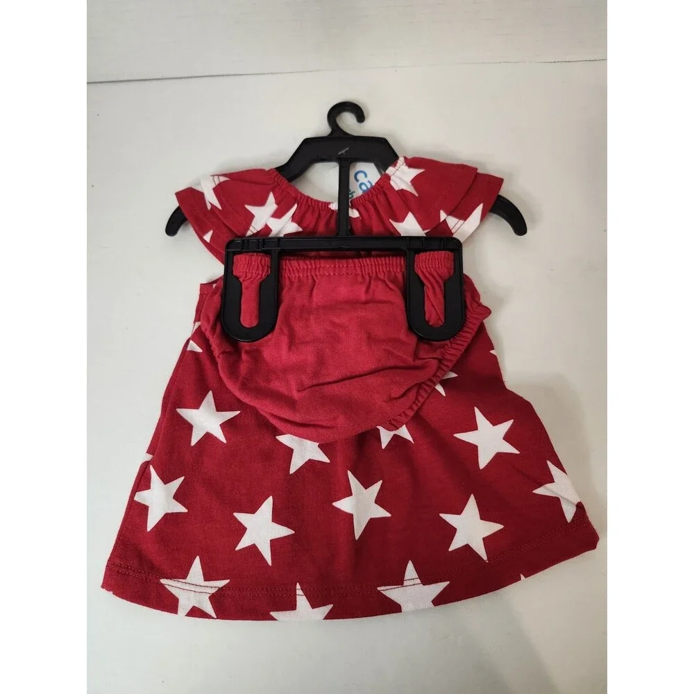 Carter's Child of Mine Baby Girl Patriotic 2 Piece Dress Set Size Newborn